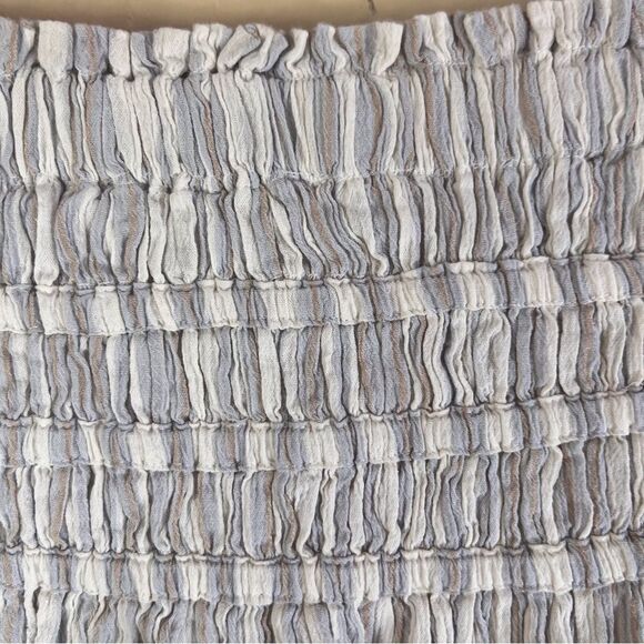 Madewell Womens Smocked Pull On‎ Mini Skirt in Neutral Colors Size Medium Lined - Picture 5 of 8